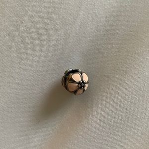 Pink enamel clip charm Pandora